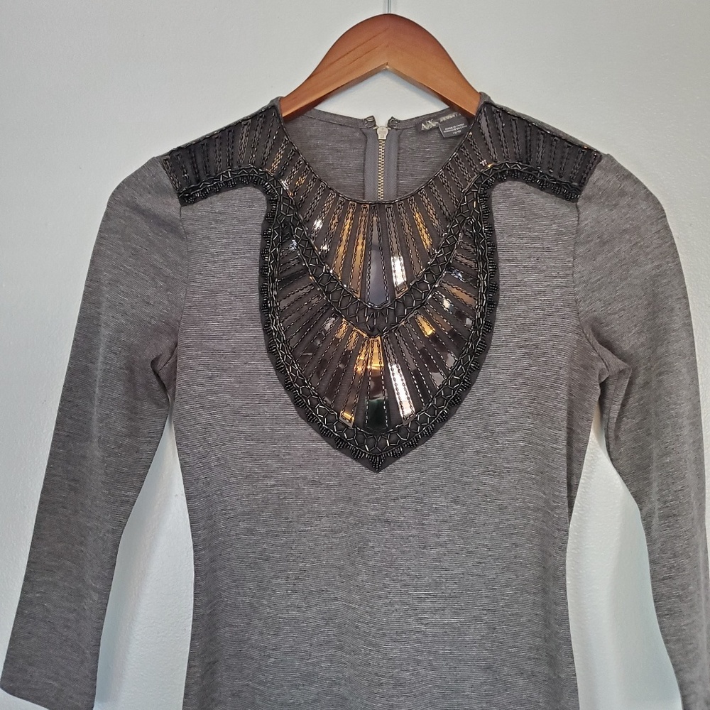 A/X Armani exchange beaded bodycon dress